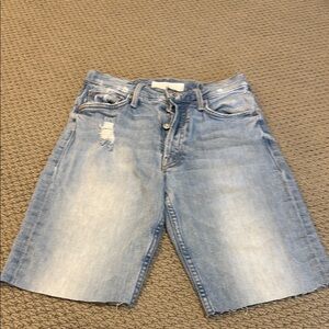 Mother Stylish Light Blue Denim Shorts